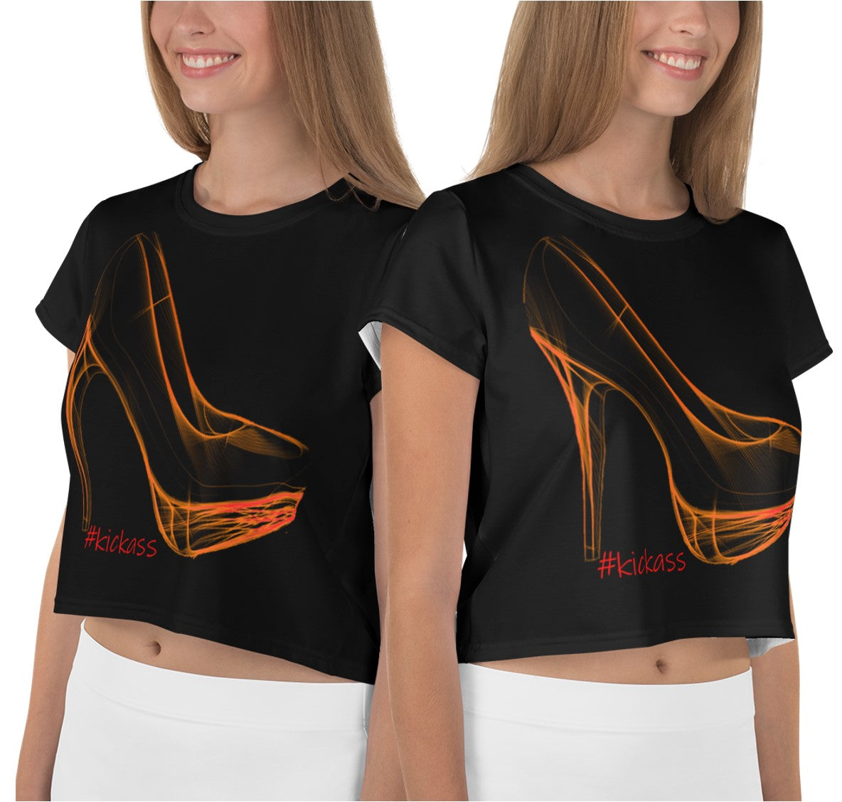 Activewear Cropped Tees. Girls' Workout Commute Crop Top. WickedYo.
